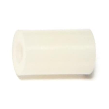Midwest Fastener Round Spacer, #8 Screw Size, Nylon, 1/2 in Overall Lg, 12 PK 77145